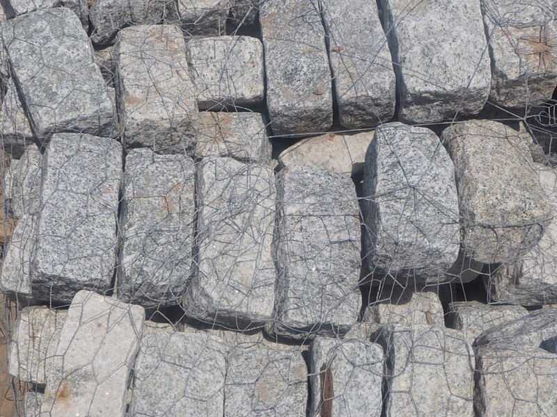 8x4x4 Gray Granite Cobblestones Delivered to In town Atlanta, decatur, westside | Cummin